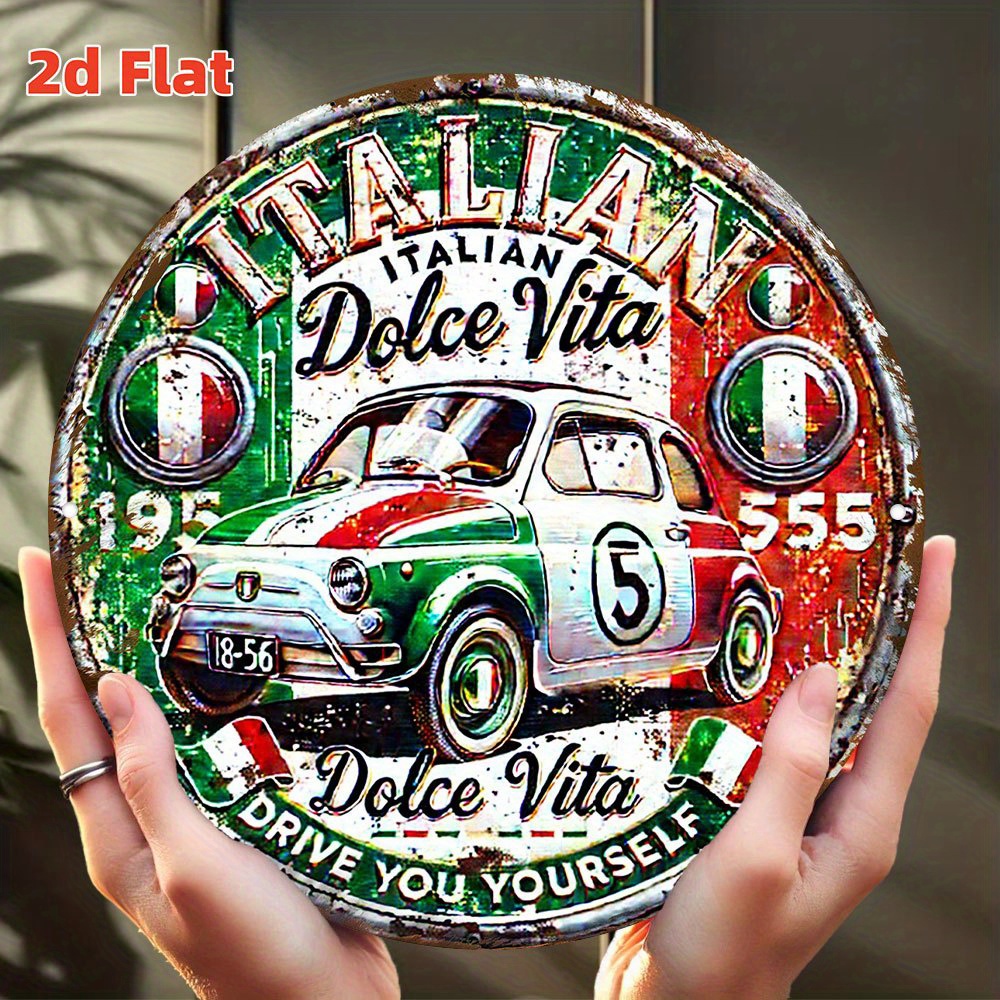 Vintage Collectible Cars - 2D Flat, Italian Vintage for -Inspired