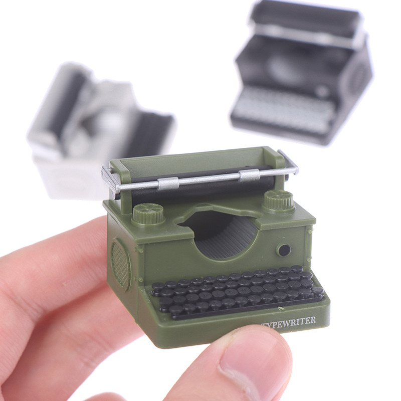 Vintage Toy Collector - 1Pcs Simulation Vintage Typewriter Dollhouse Miniature