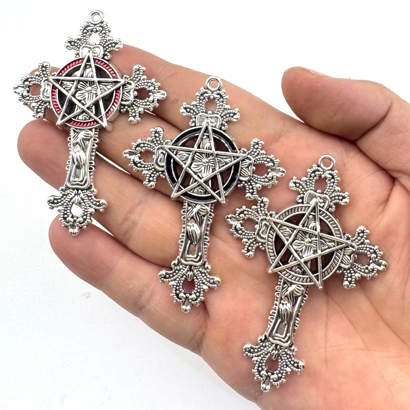 Vintage Collectibles For Sale - 2pcs 30x15mm Gothic Big Cross Star