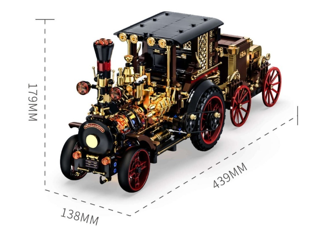 Vintage Collectible Cars - Creative 1331Pcs Vintage Mechanical Steam Car