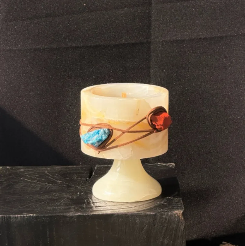 Nordic Amber Jade Candle Holde - огляд і ціна Vintage Collectible Marbles