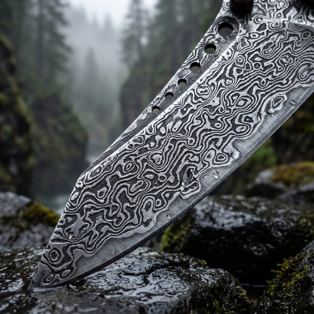 High Hardness Damascus Pattern - огляд і ціна Vintage Collectible Pocket Knives