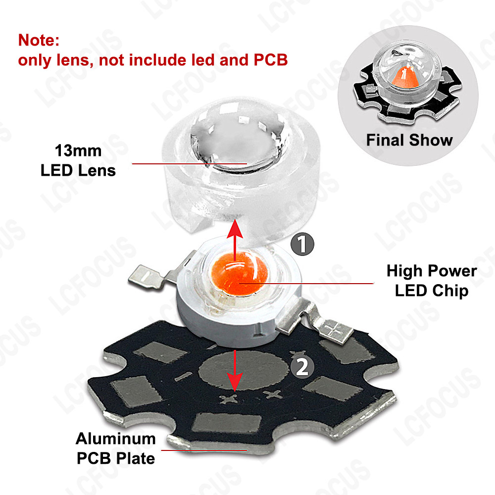 13mm 1W 3W Mini LED Lens 15 30 - огляд і ціна Darkroom Enlarger Lens