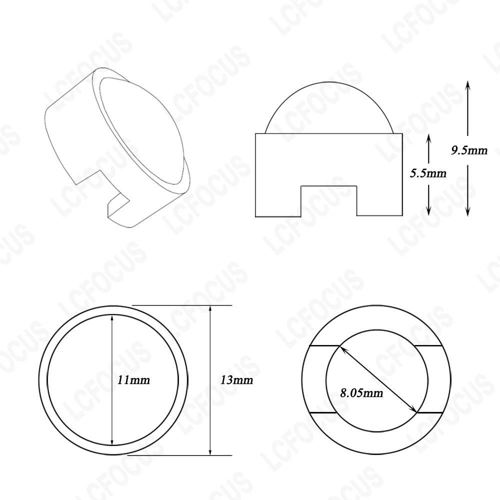 13mm 1W 3W Mini LED Lens 15 30 - огляд і ціна Darkroom Enlarger Lens