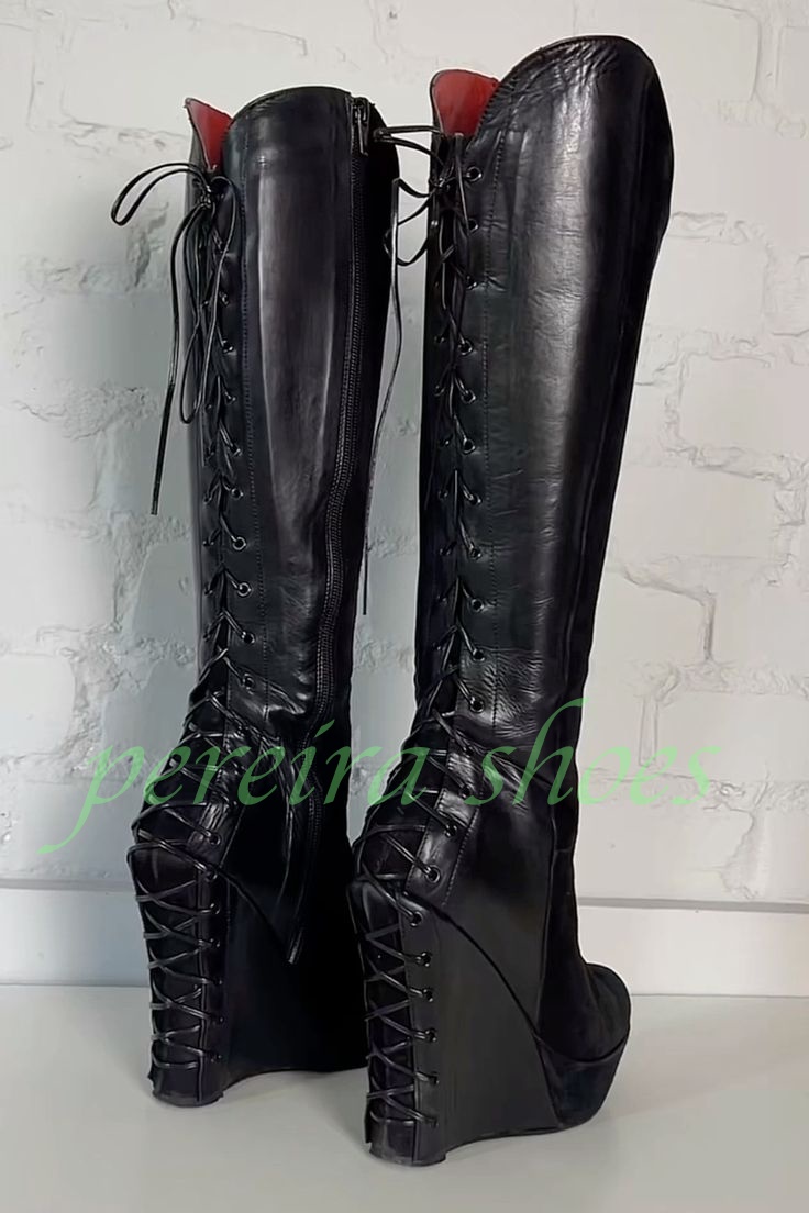 Lady Black Platform Wedges Hee - огляд і ціна Vintage Zipper