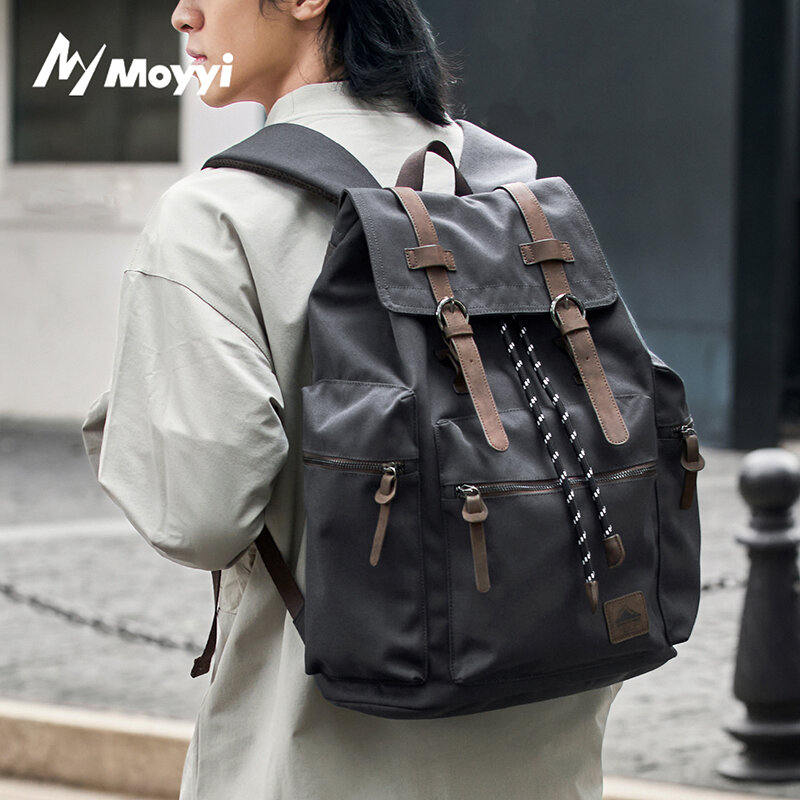 MOYYI 27L Large Flap Backpack  - огляд і ціна Vintage Zipper