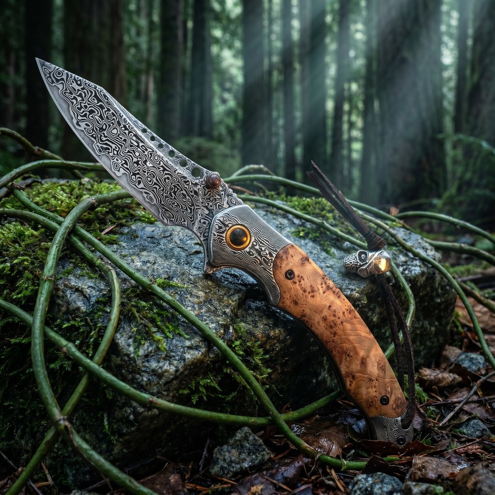 High Hardness Damascus Pattern - огляд і ціна Vintage Collectible Pocket Knives