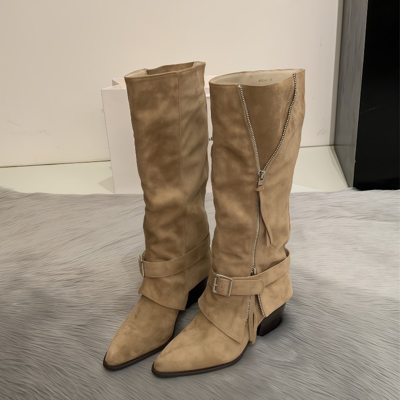 Women's Boots Vintage Suede Le - огляд і ціна Vintage Zipper