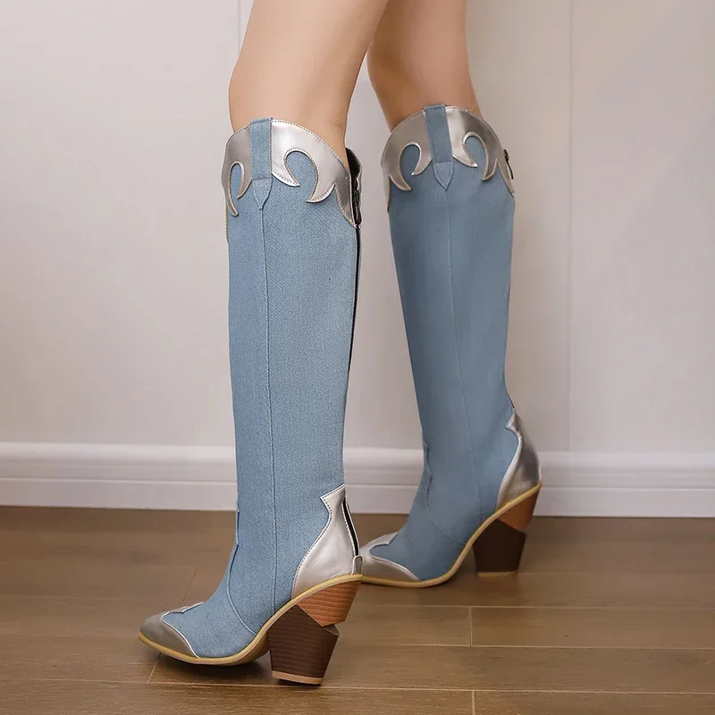 Big Size Western Women Knee Hi - огляд і ціна Vintage Zipper